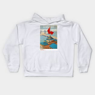 Vintage Travel Poster USSR Leningrad Russia Kids Hoodie